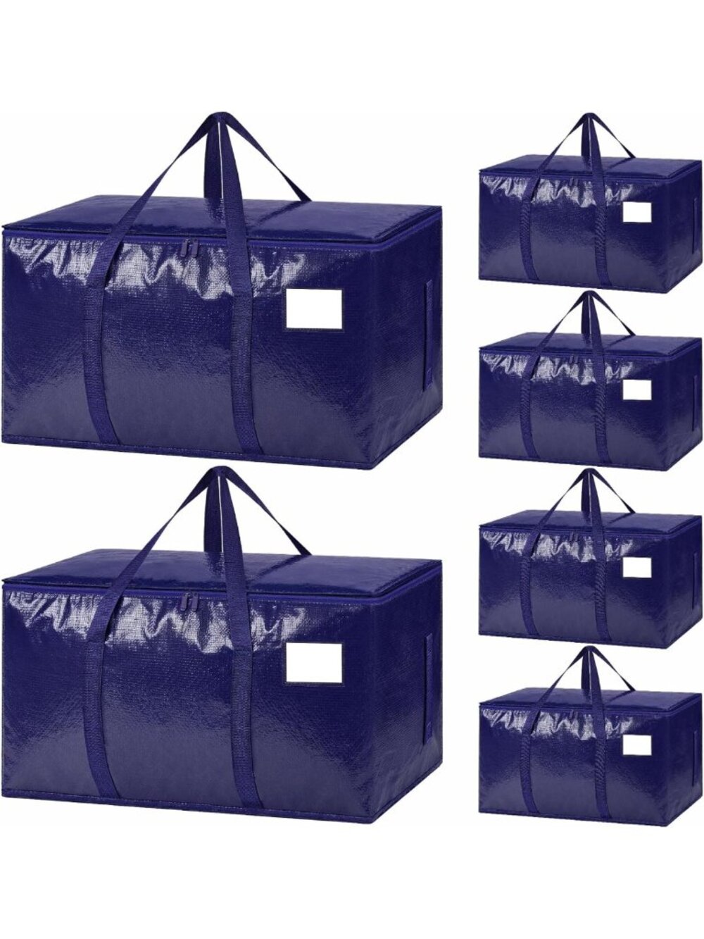 6 Pack Heavy Duty Waterproof Moving Bags | Foldable Totes for Storage & Travel
